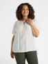 Blouse with laces in creponne fabric image number 2