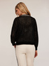 Cardigan en maille ajourée avec micro paillettes image number 1