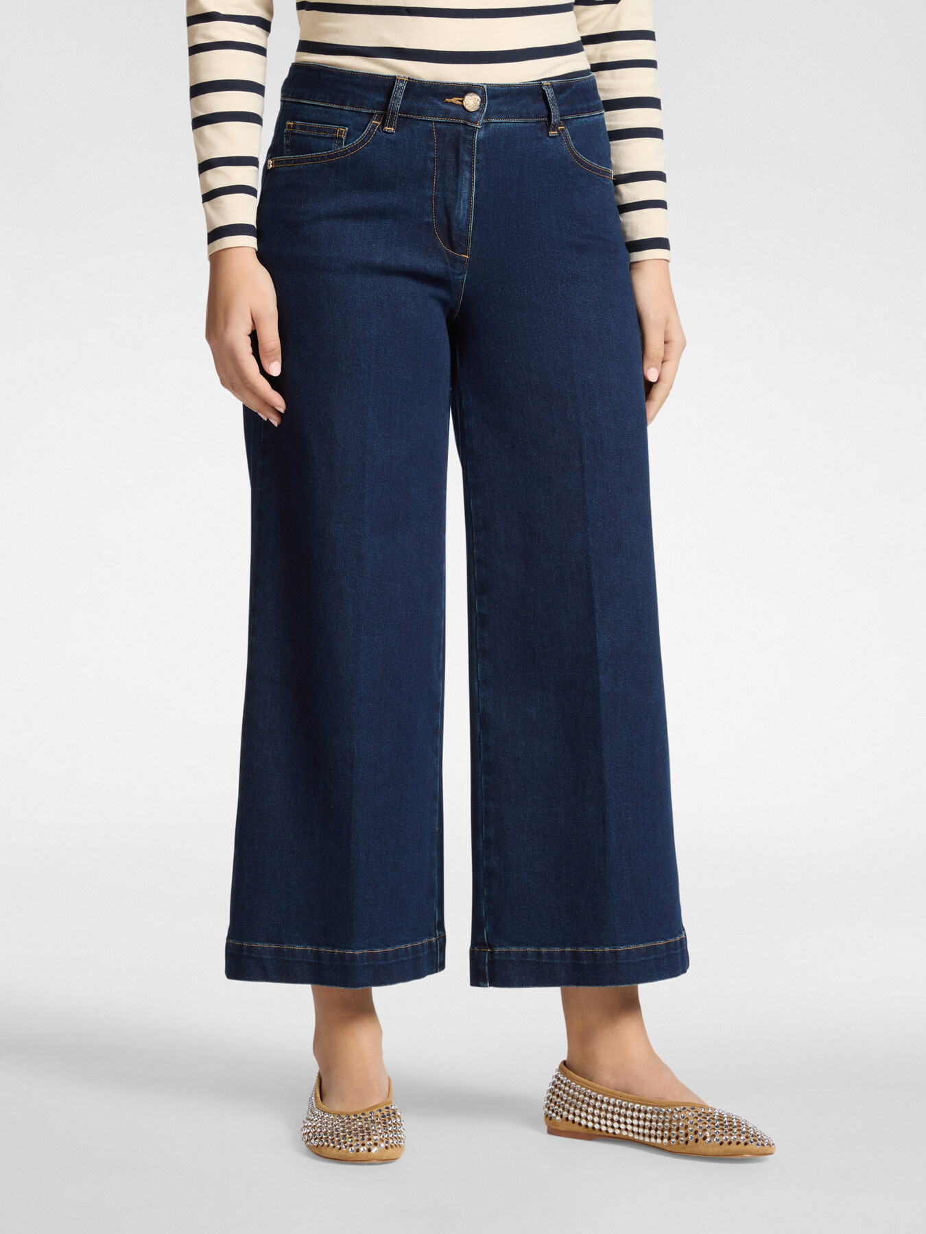 Jeans cropped wide leg image number 2