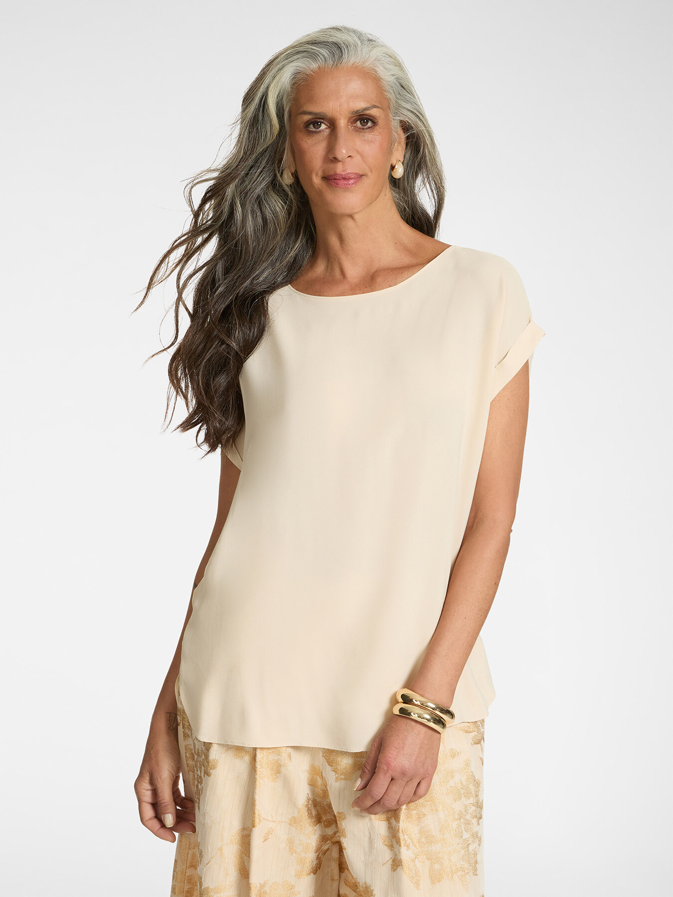 Cr&ecirc;pe de chine blouse image number 0