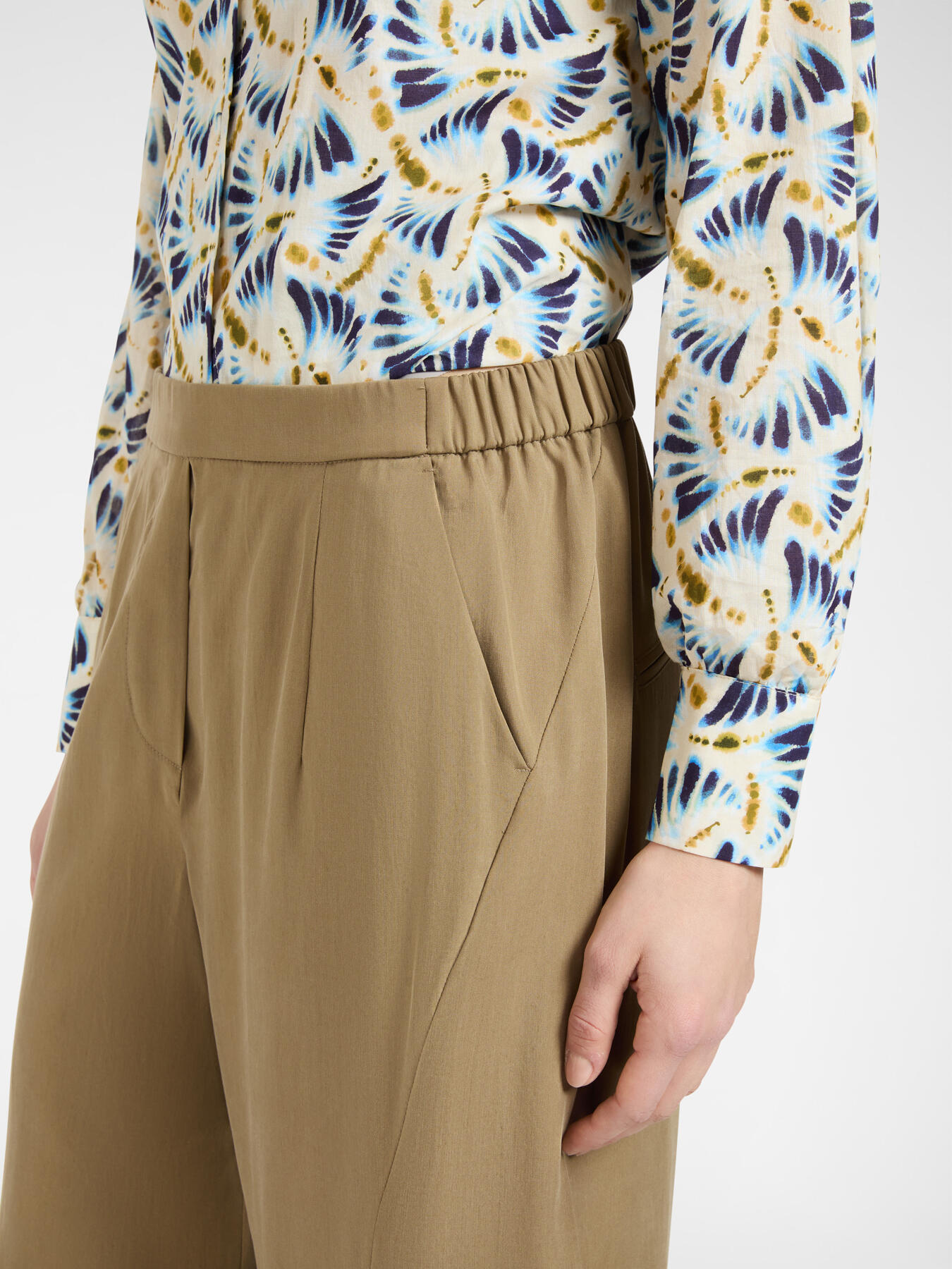 Straight-leg lyocell trousers image number 2