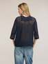 Bluză din georgette cu broderii ajour&eacute; image number 1