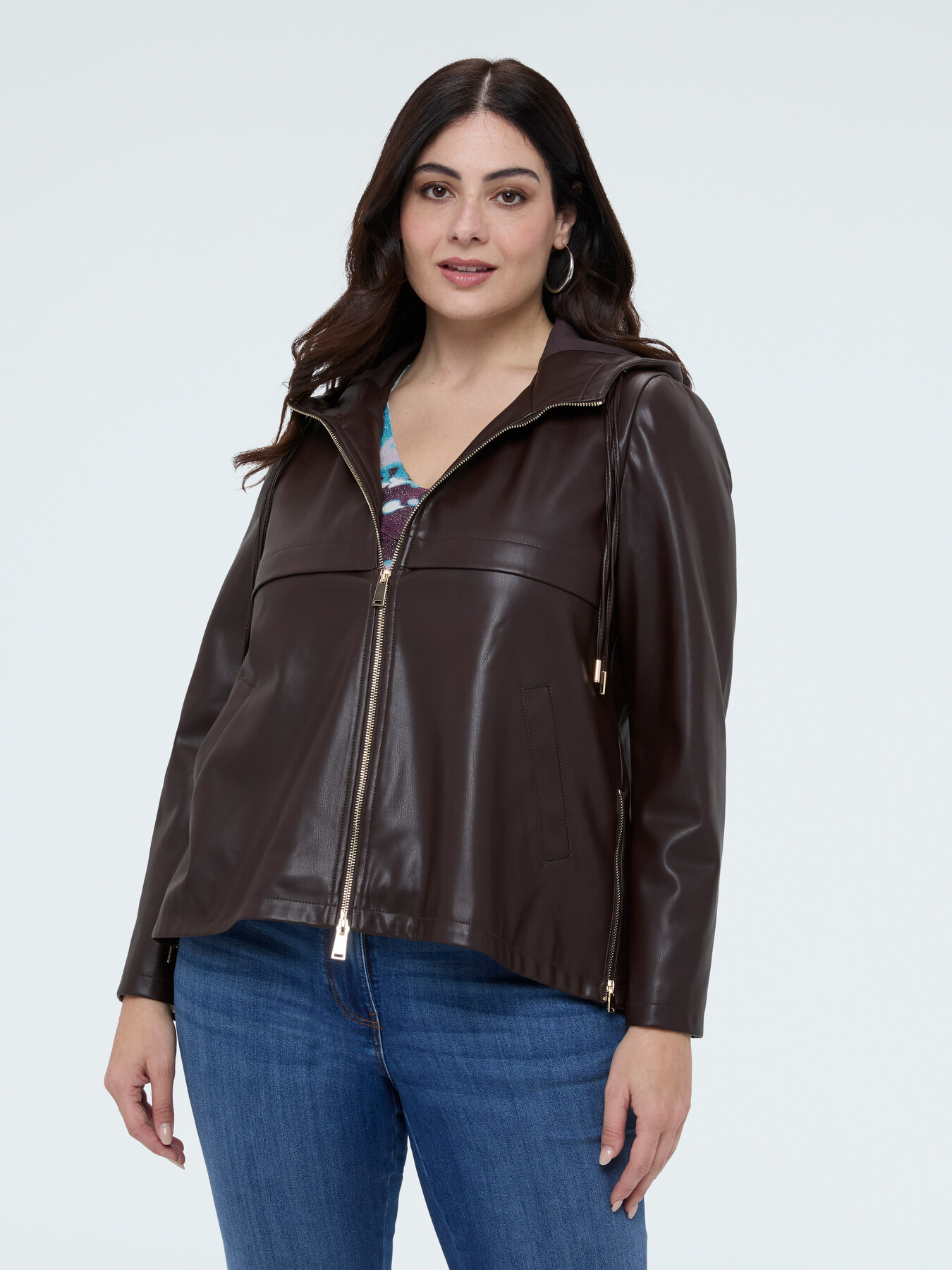 Giacca biker con cappuccio image number 2