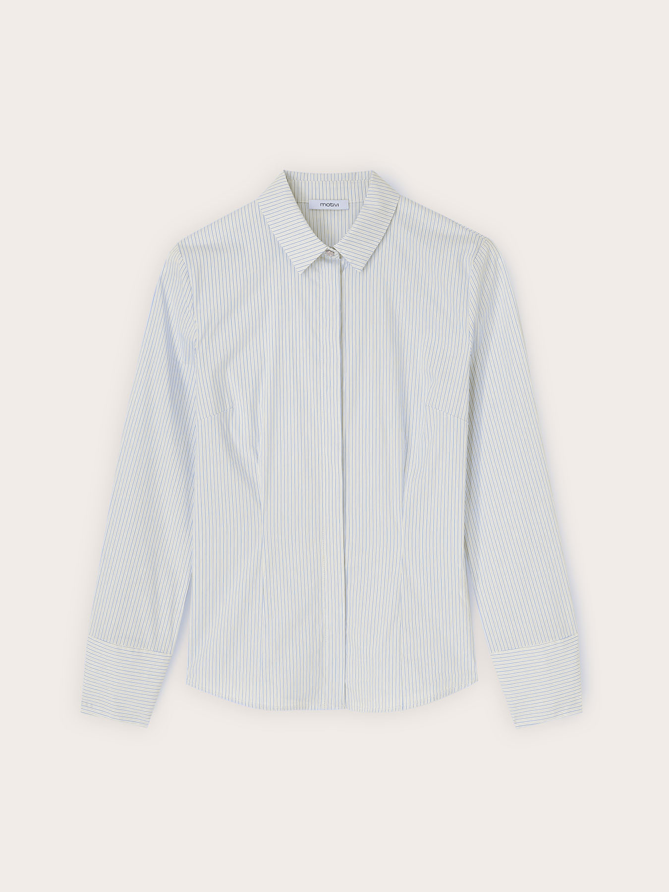 Striped poplin shirt image number 4