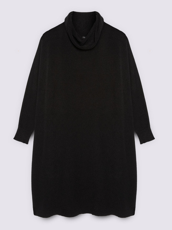 Pull col roulé long en mélange viscose