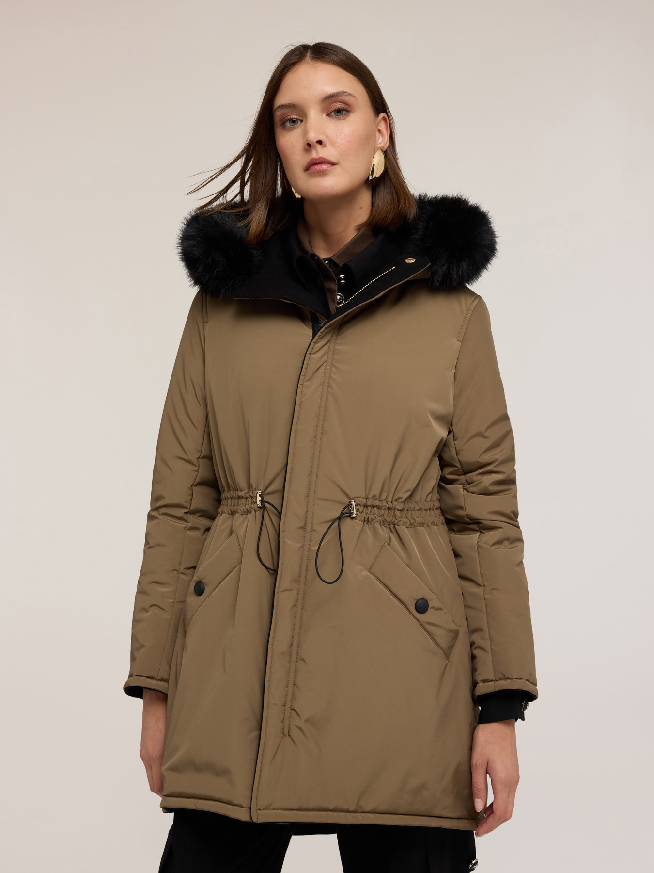 Jachetă matlasată reversibilă cu glugă și fermoar image number 2