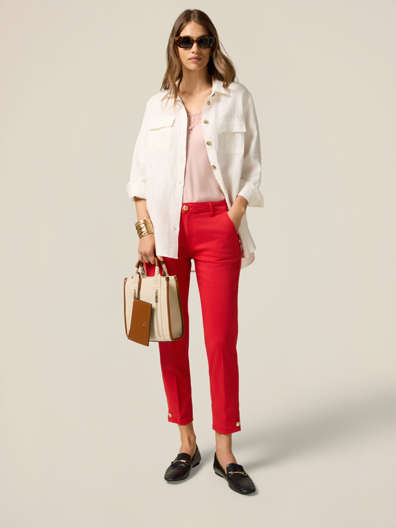 Pantaloni chinos din amestec de lyocell