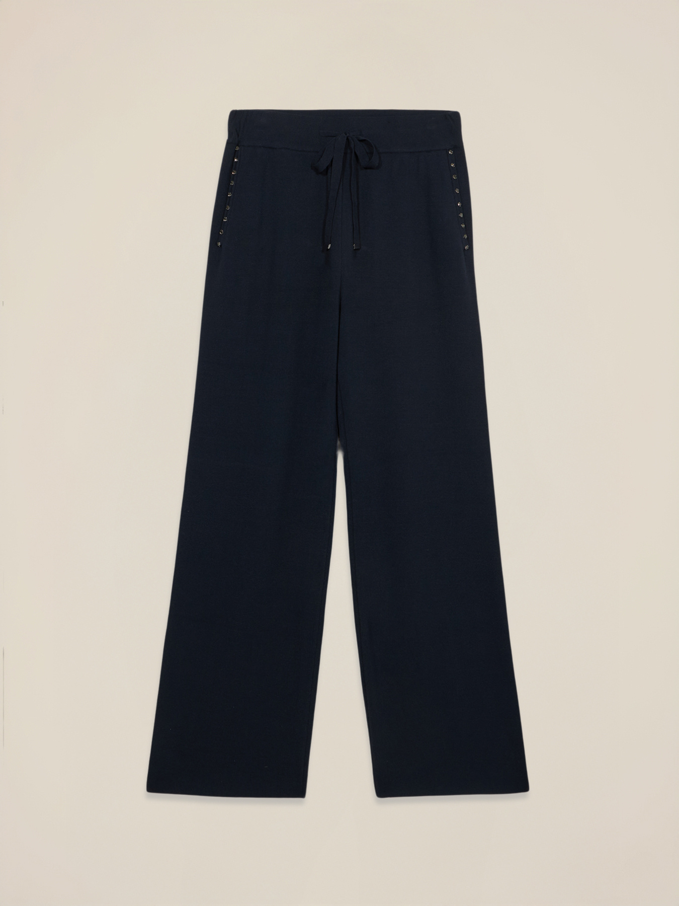 Pantaloni in maglia con castoni image number 4