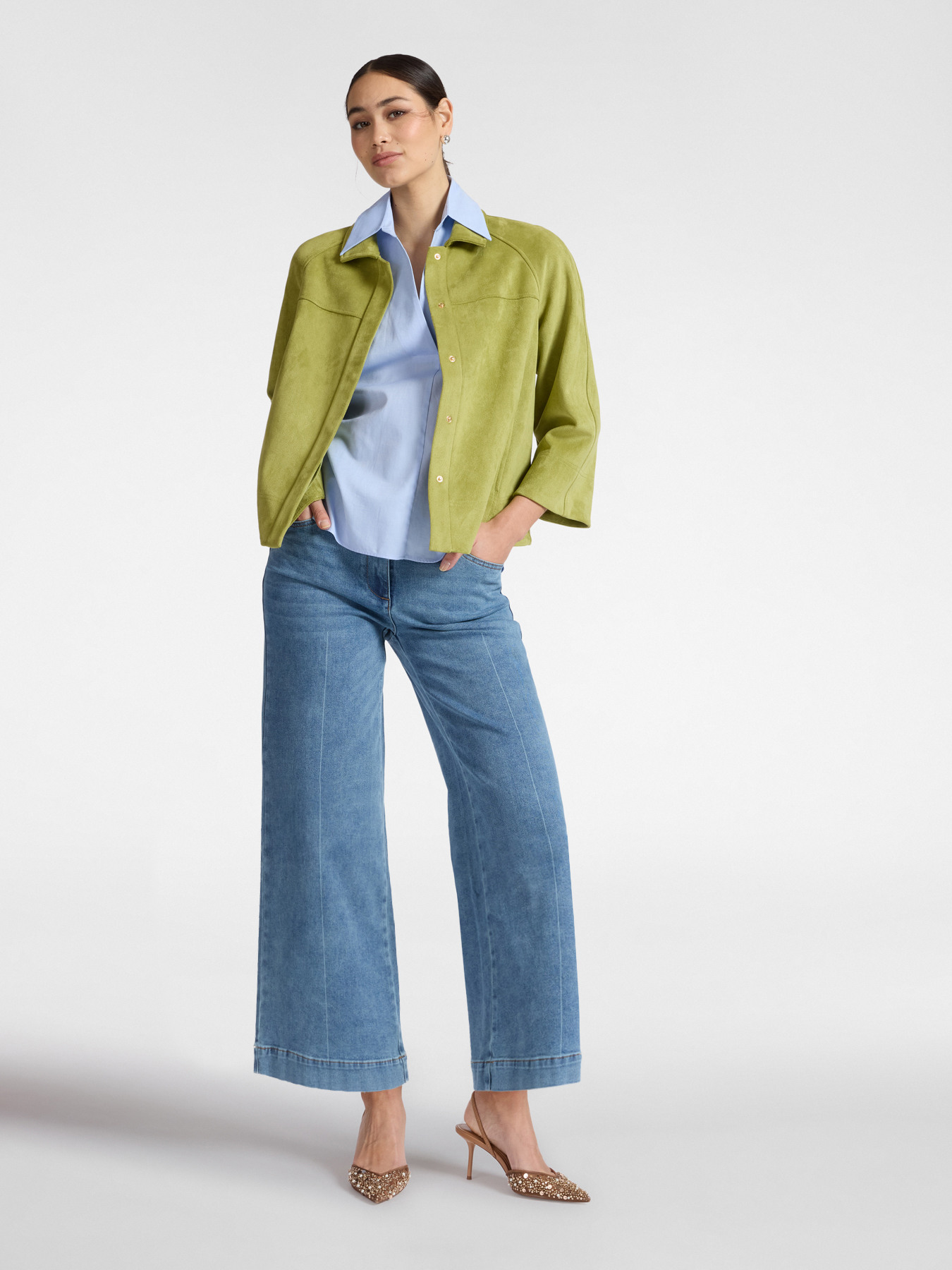 Giacca boxy in tessuto morbido image number 2