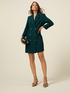 Robe coat in crepe fabric image number 2
