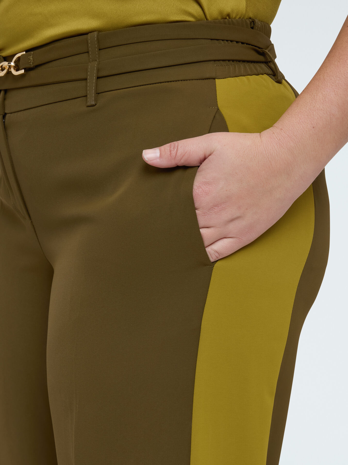 Two-tone Wide Leg Trousers image number 3