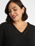 LENZING™ ECOVERO™ viscose V-neck blouse image number 2
