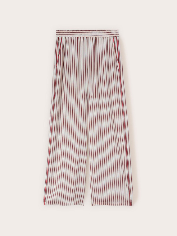 Pantaloni palazzo din twill de viscoză