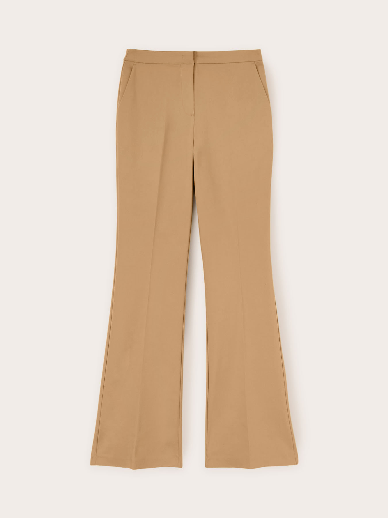 Tight fabric flared trousers image number 3