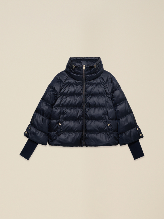 Piumino corto in vera piuma