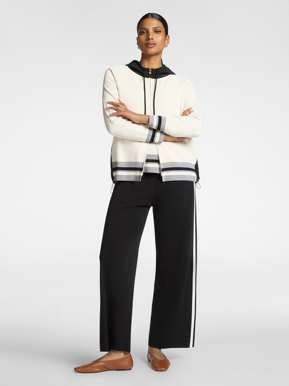 Pantalon palazzo m&eacute;lange viscose