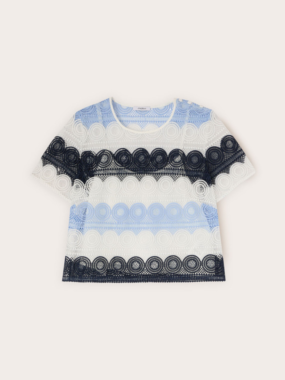 Macram&eacute; lace T-shirt