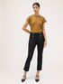 Pantalon regular en maille Milano motif boutons image number 3