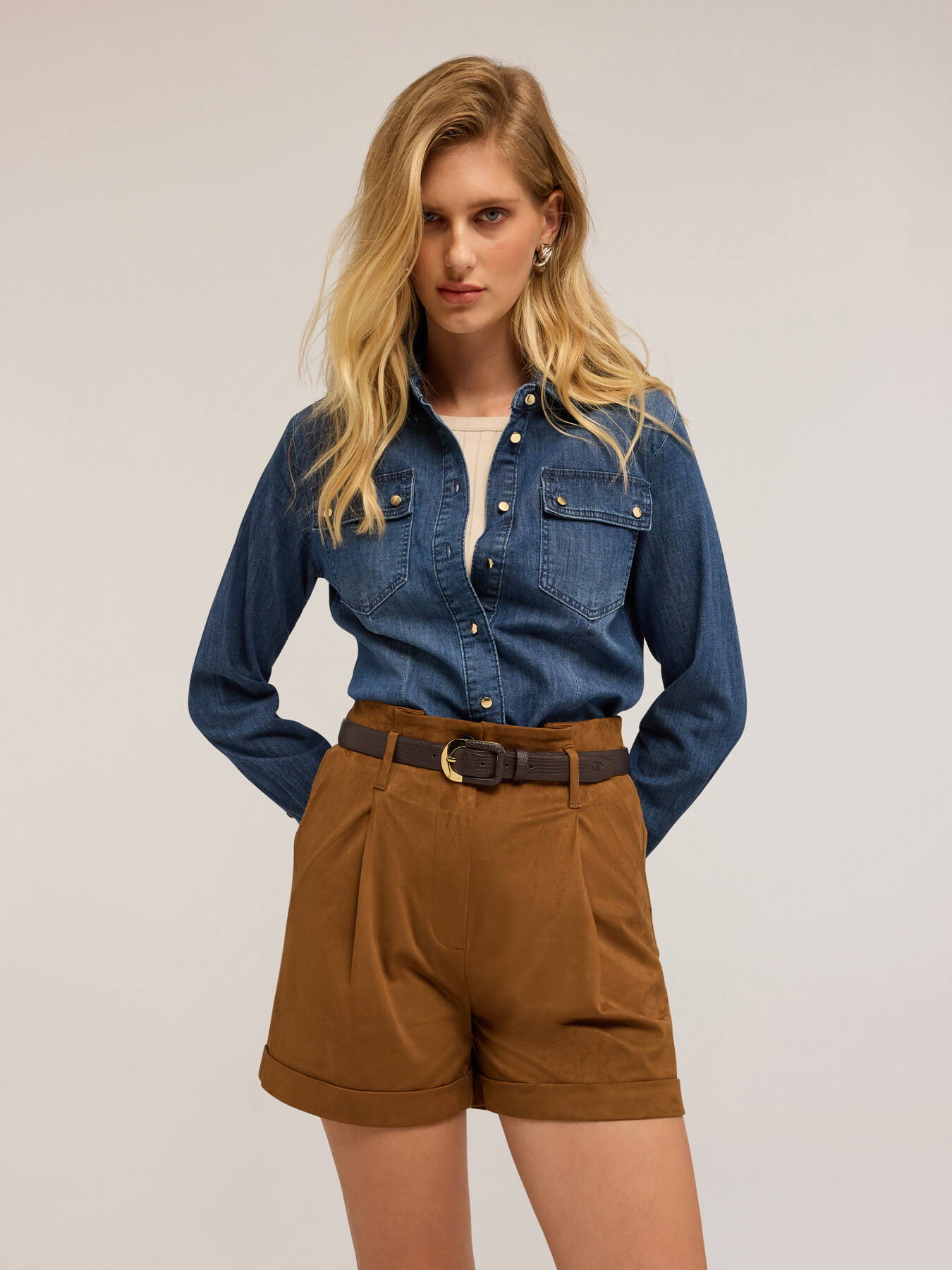 Denim shirt image number 3