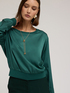 Crepe de chine blouse with boxy fit image number 3