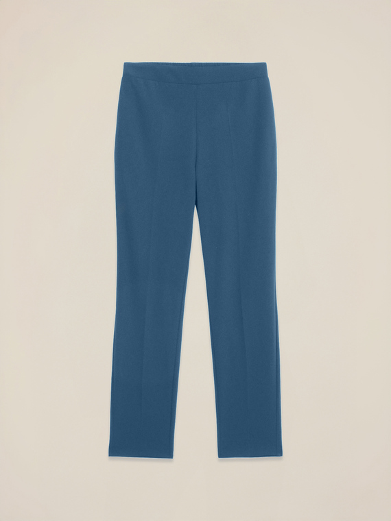 Pantaloni regular in tessuto cr&ecirc;pe