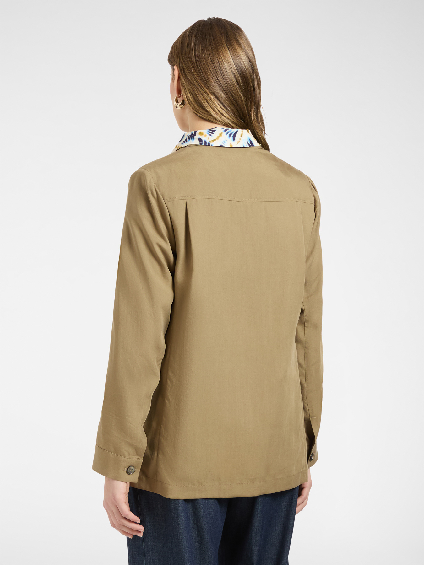 Tencel safari jacket with belt image number 1