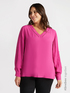 Bluse mit V-Ausschnitt aus Viskose LENZING™ ECOVERO™ Viskose image number 0
