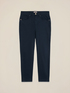 Skinny pants in cotton and Tencel with jewel button image number 4