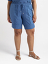 Pantaloni corti in lino e jersey di cotone image number 2