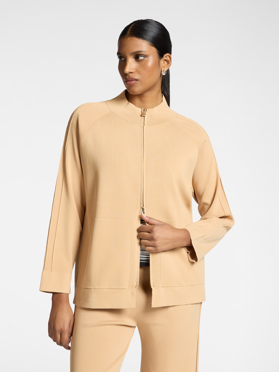 Strickjacke mit Reißverschluss