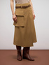 Fluid midi A-line skirt with panel image number 2