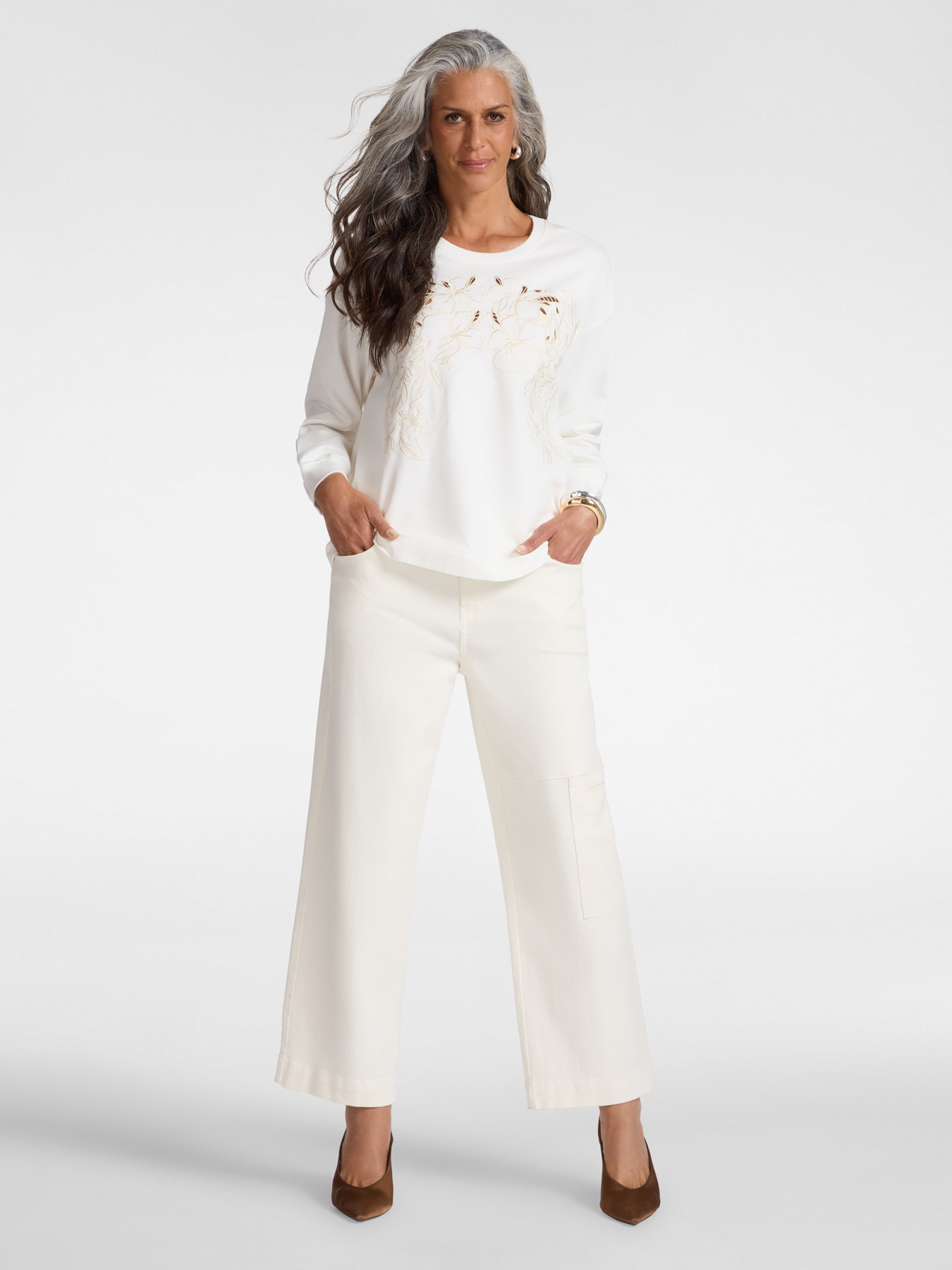 Pantalon cargo en bull stretch image number 0