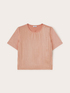 T-shirt con paillettes in tessuto spalmato image number 4