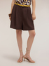 High-waisted linen blend shorts with pleats image number 2