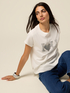 Jersey T-shirt with jewel appliqué image number 3