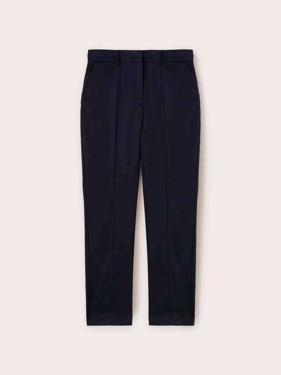 Regular cotton trousers