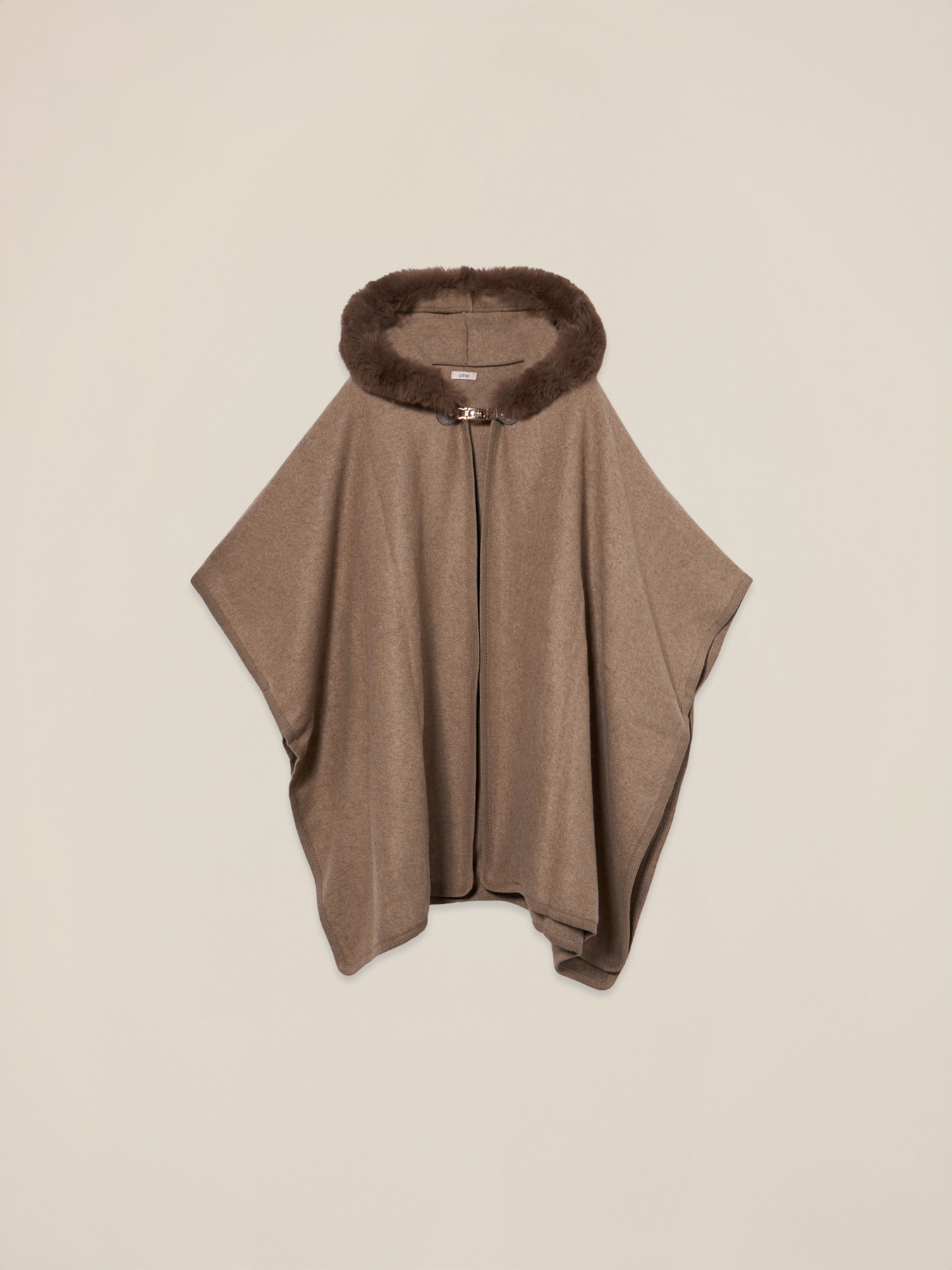 Maxi hooded poncho image number 1