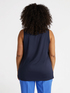 Dual fabric V-neck top image number 2