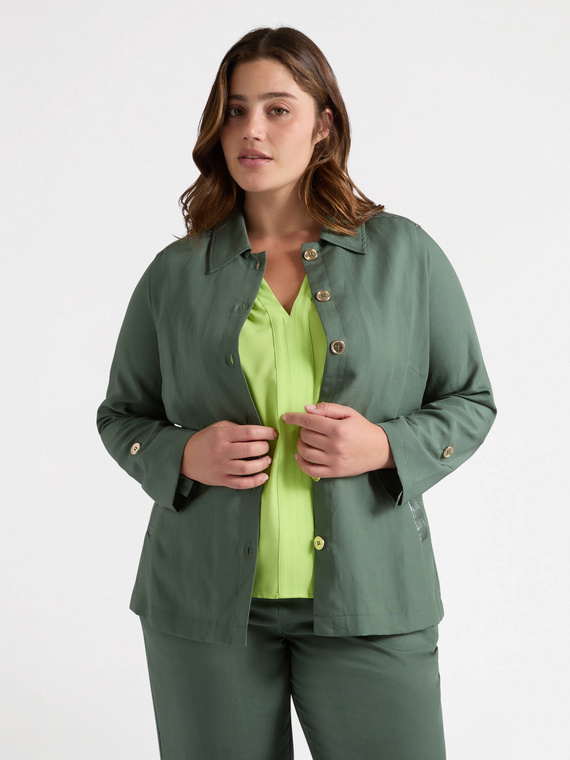 Camicia over con ricamo