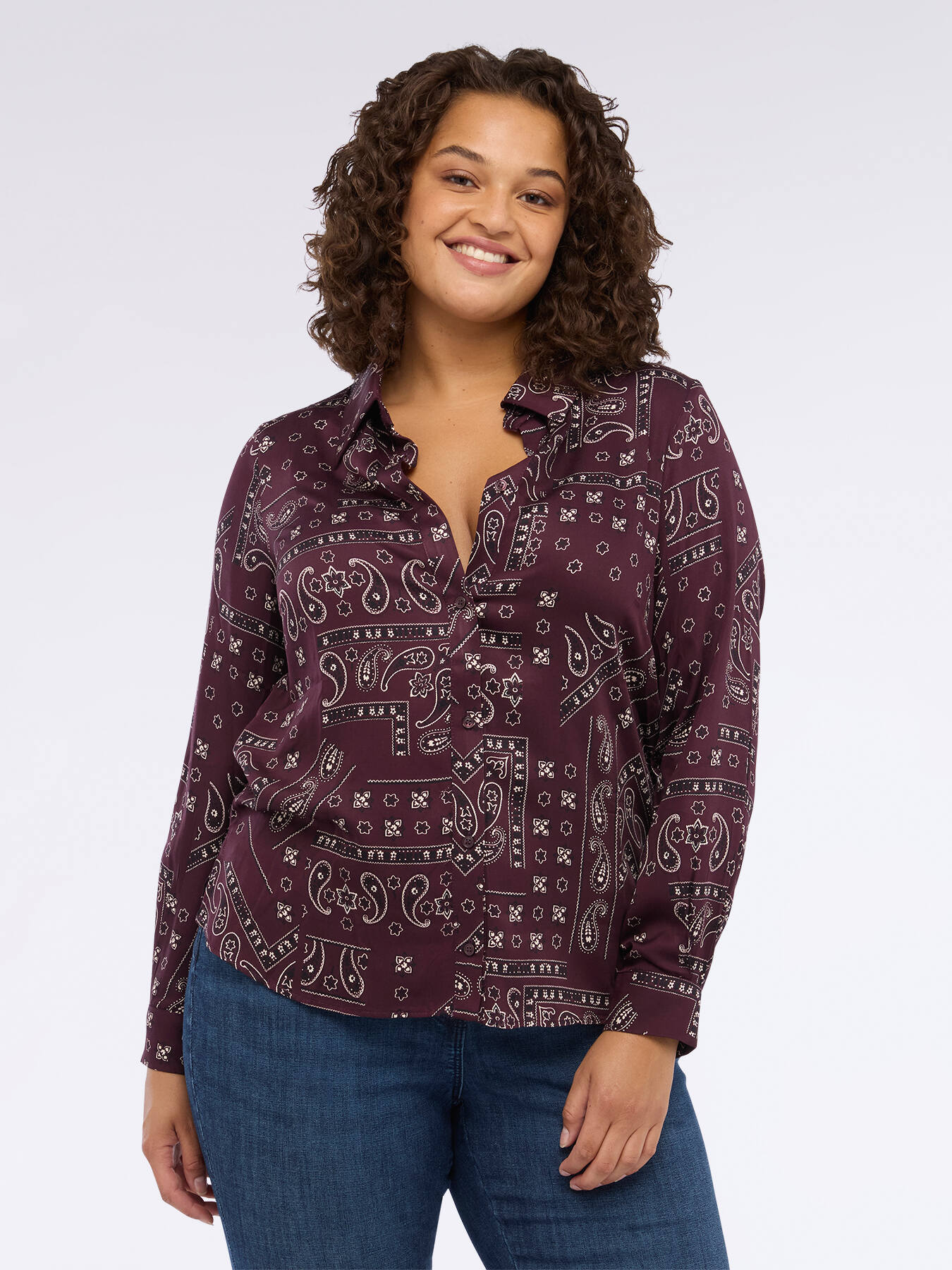 Camisa estampado bandana en muselina image number 0