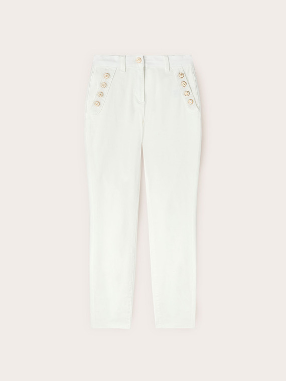 Slim-Hose aus Baumwoll-Drill