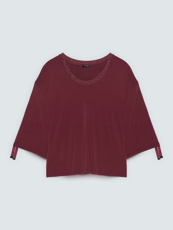 Jersey t-shirt with drawstring