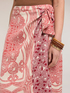 Satin pareo skirt with print image number 2