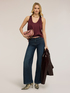 Wide fit palazzo jeans in lyocell blend image number 3