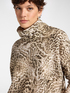 Animal print sweater with detachable collar image number 2