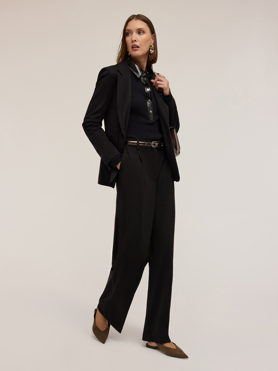 Pleated palazzo pants