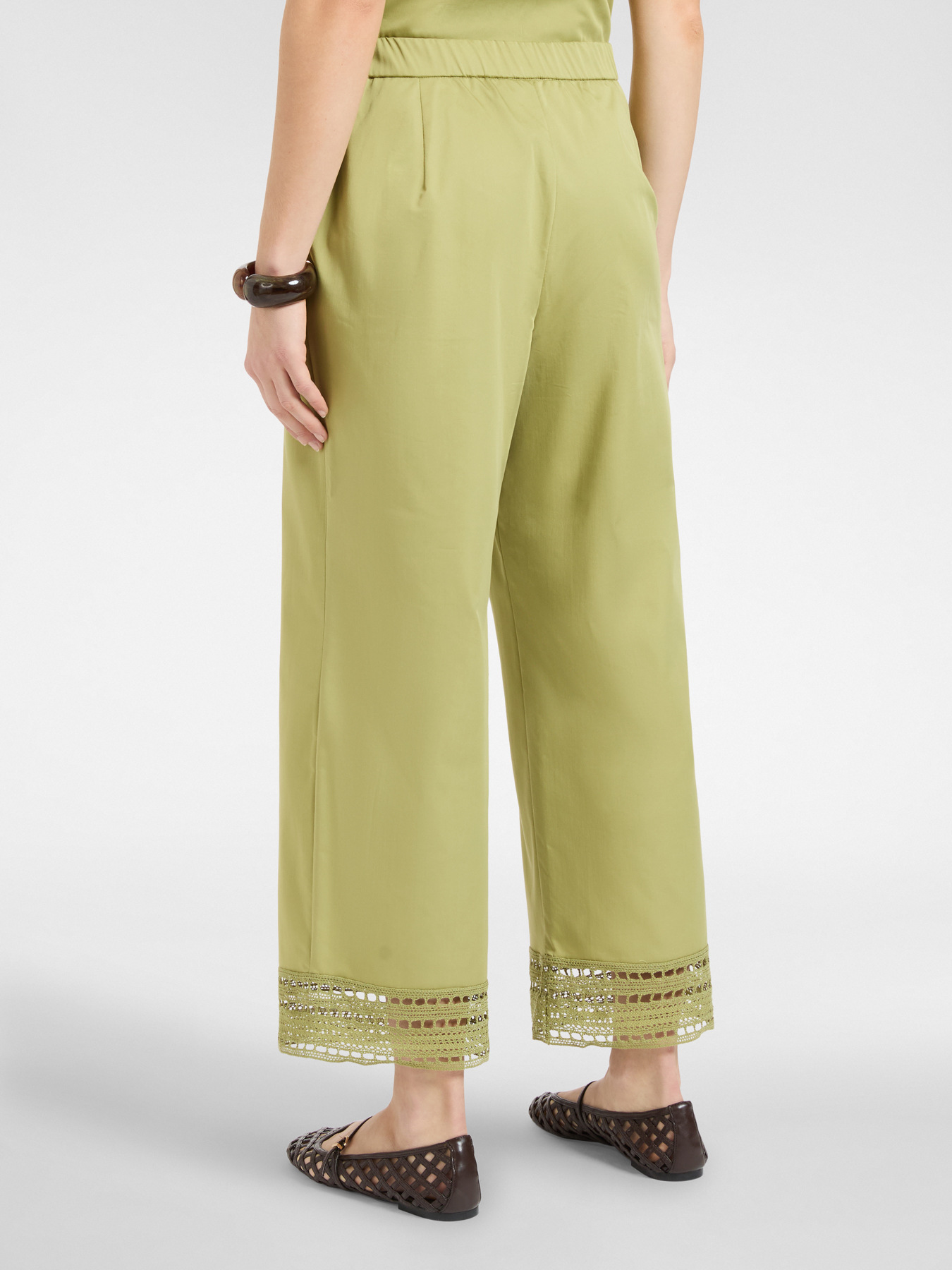 Hose aus Baumwollmischung mit Spitze image number 1