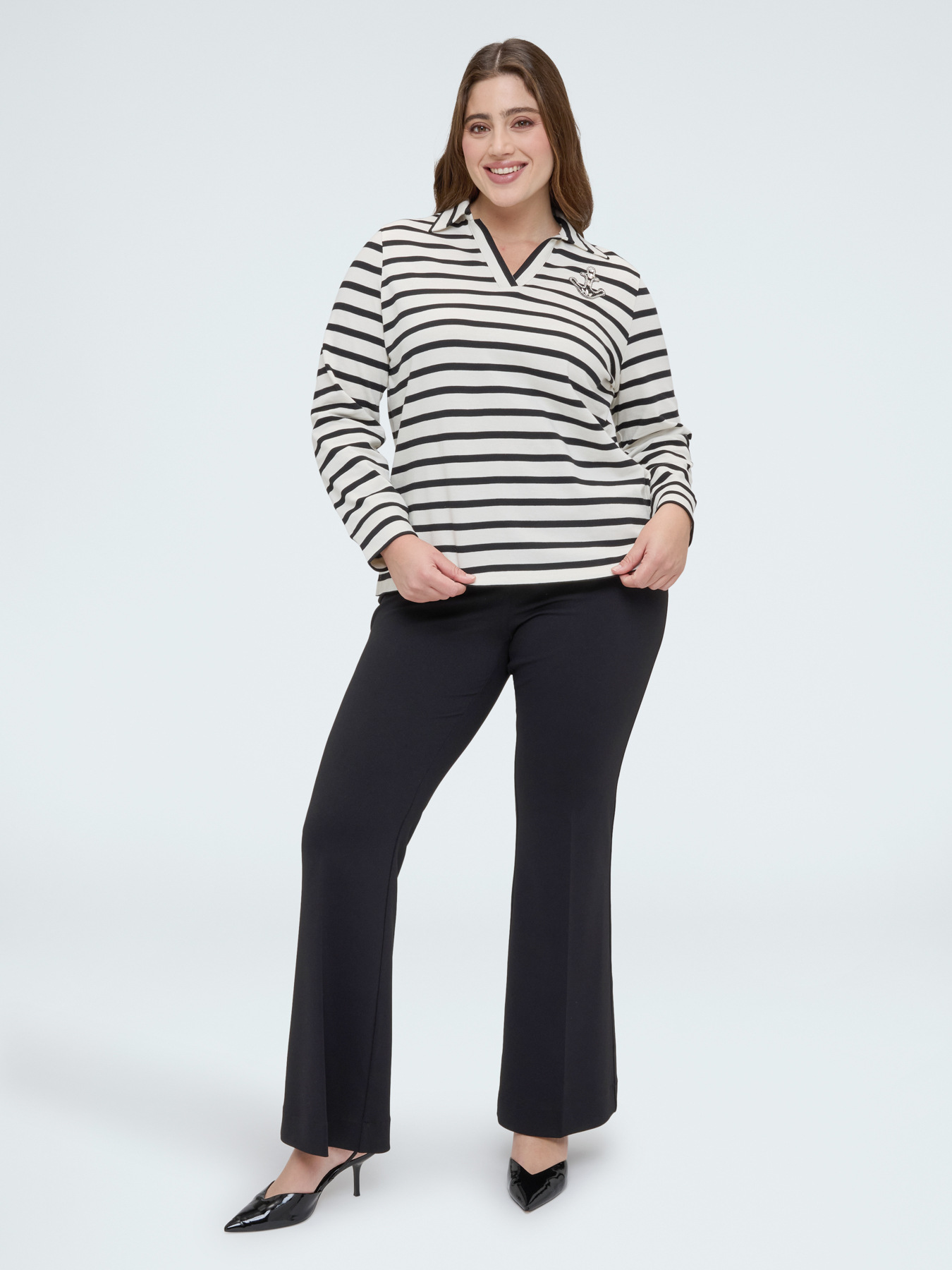 Camiseta de punto de algod&oacute;n estilo marinero image number 4