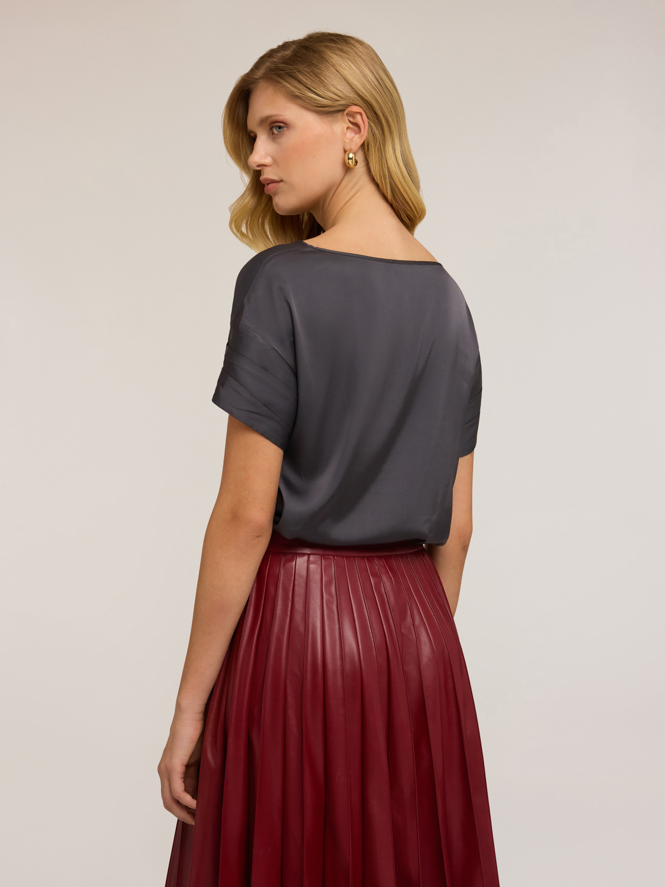 Chemisier avec manches à pétales image number 1