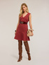 V-neck flared dress image number 0